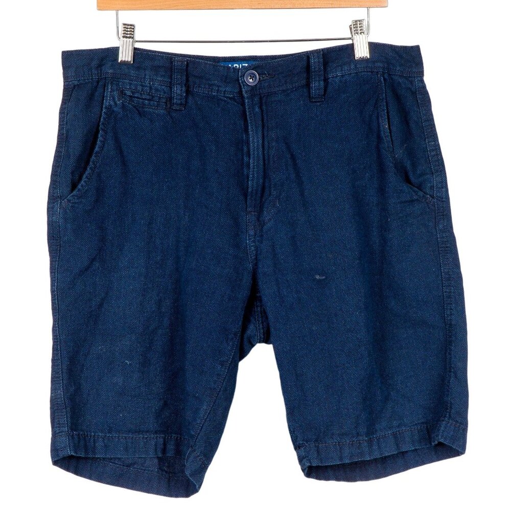 Arizona Jeans Co Casual Shorts 33 Mens Blue Cotton Comfort 9" Inseam DadCore